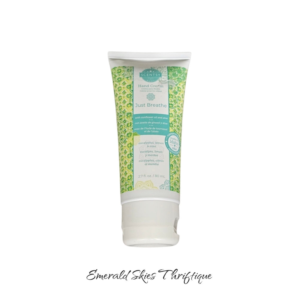 Scentsy Hand Cream 💚 Just Breathe New 2.7 Oz.